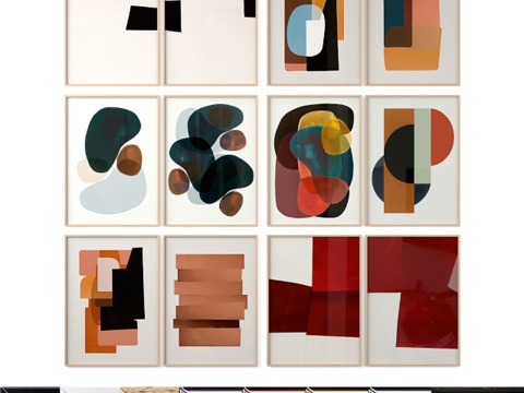  抽象海报3d模型 