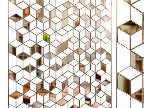  装饰隔断153d模型 