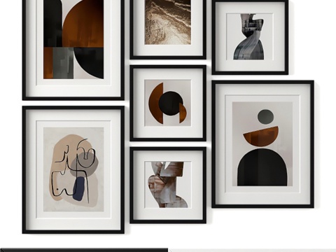  Gallery相框套装283d模型 