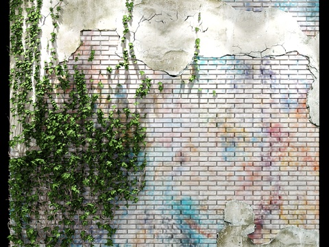  垃圾摇滚砖墙3d模型 