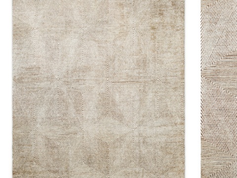  马赛克手工打结真丝地毯 RH3d模型 