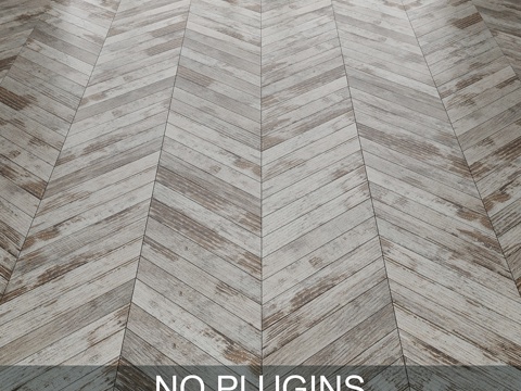  旧彩绘木质镶板地板 vol. 003 两种款式3d模型 