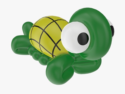  气球乌龟3d模型 