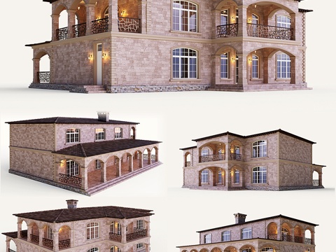  加州别墅3d模型 