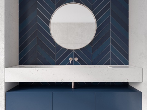  浴室家具 Blue Tile3d模型 