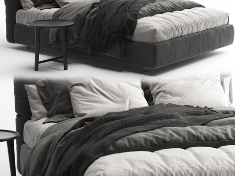  Flexform Newbridge Soft Bed3d模型 