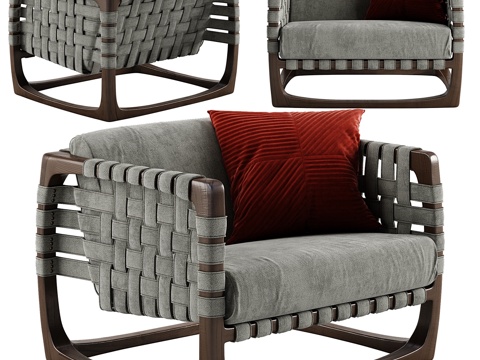  Riva 别墅扶手椅3d模型 