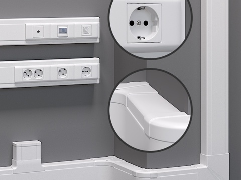  Legrand DLP集成电源线槽3d模型 