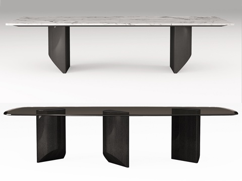  楔形餐桌 Minotti3d模型 