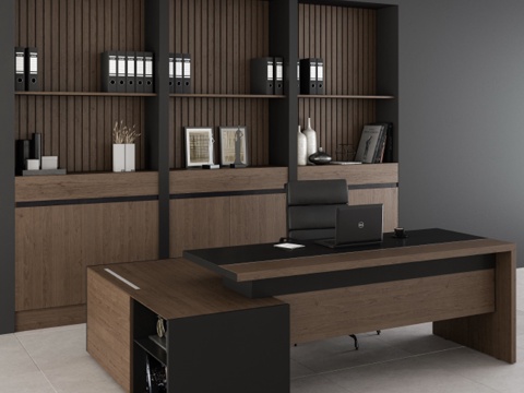  办公家具 - 老板套装3d模型 