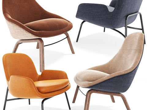  扶手椅套装023d模型 