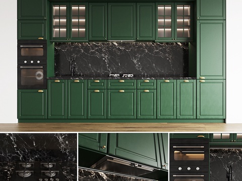  现代厨房宜家Bodbyn3d模型 