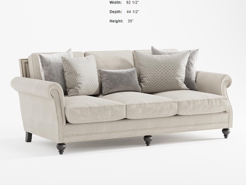  Bernhardt Brae沙发3d模型 