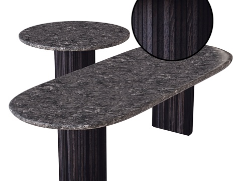  月光餐桌3d模型 