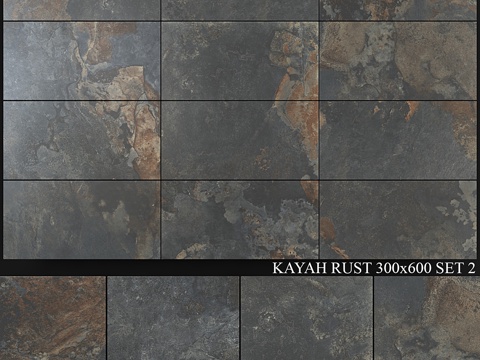  Yurtbay陶瓷 Kayah锈色 300x600套装23d模型 