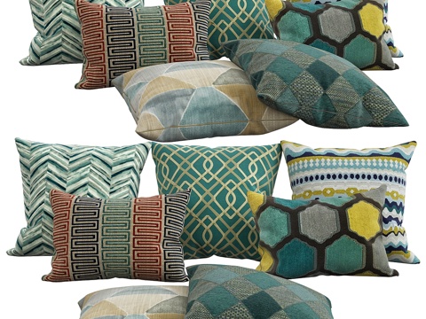 装饰抱枕, 313d模型