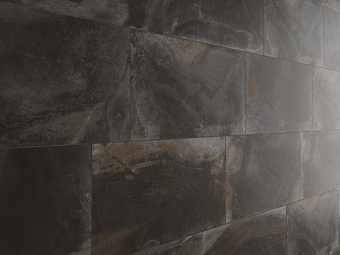  板岩炭灰色墙砖3d模型 