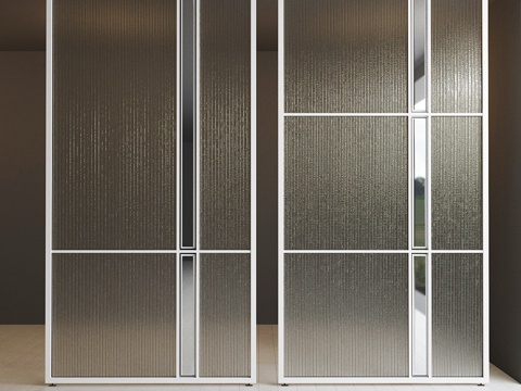  玻璃隔断门 323d模型 