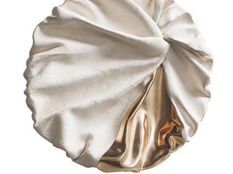  新中式轻奢圆形艺术墙饰3d模型 