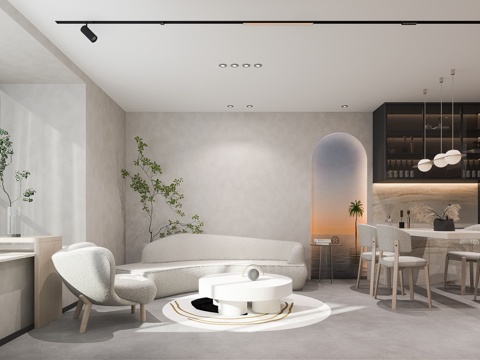  公寓沙发餐桌厨房3d模型 