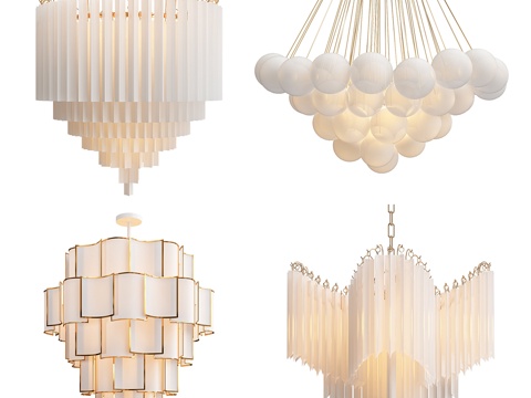  现代枝形吊灯系列3d模型 