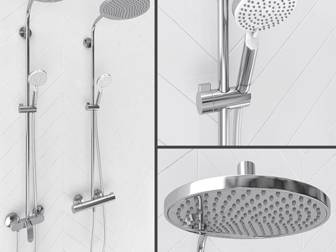  汉斯格雅淋浴系统 Crometta S 淋浴管 23d模型 