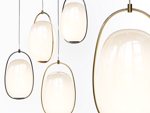  吊灯 Lanna Kundalini 悬挂灯 黑色款3d模型 