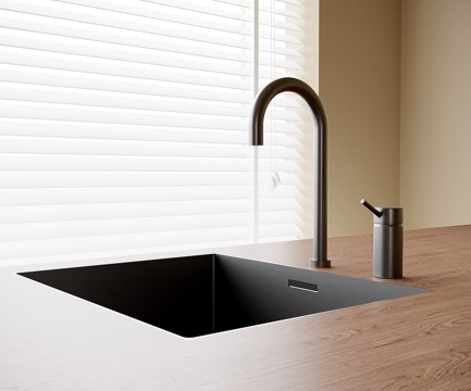  现代洗手盆su模型 