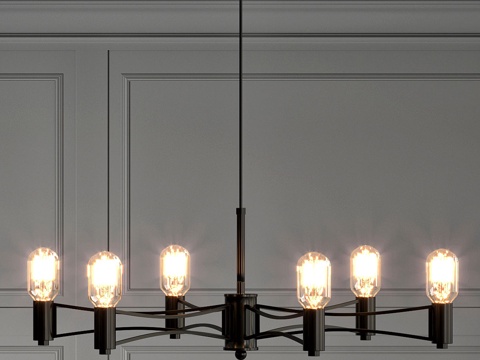  Loft水滴吊灯63d模型 