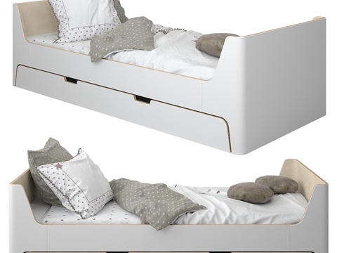  Laredoute_01斯堪的纳维亚床具3d模型 