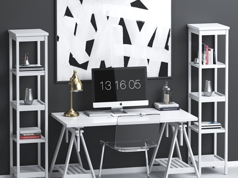  宜家办公套装3d模型 