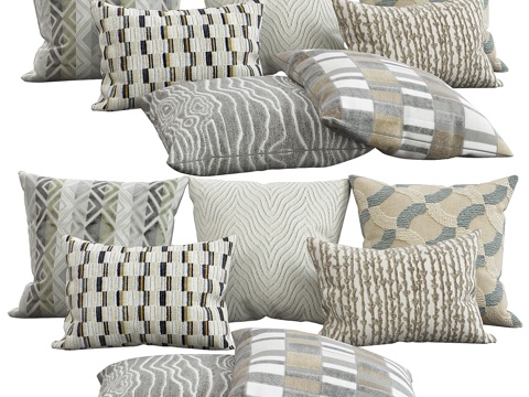  装饰抱枕, 283d模型 