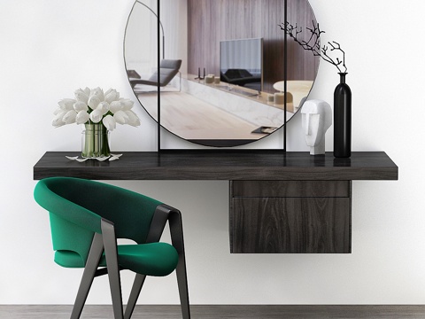  梳妆台 - Minotti (低多边形)3d模型 