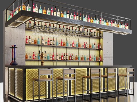  吧台23d模型 