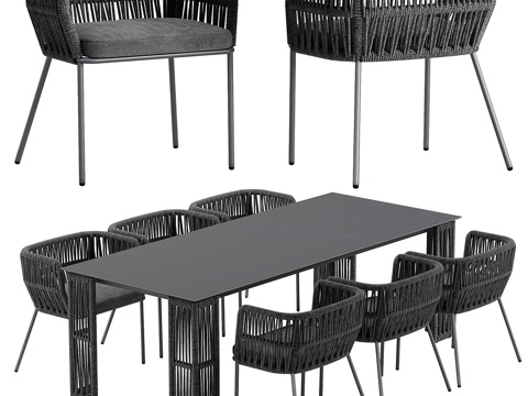  Talenti Cliff 餐桌套装3d模型 