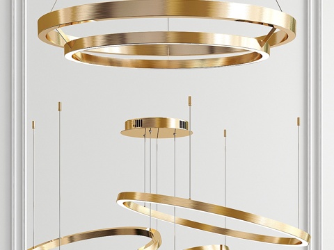  Grace &amp; Hoops 圆环吊灯3d模型 