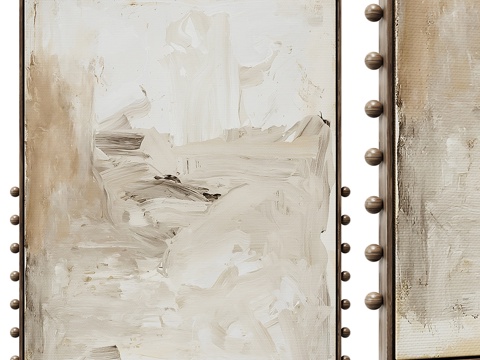  新中式中古风装饰挂画3d模型 