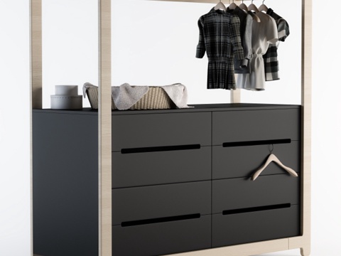  RAFA儿童衣柜3d模型 