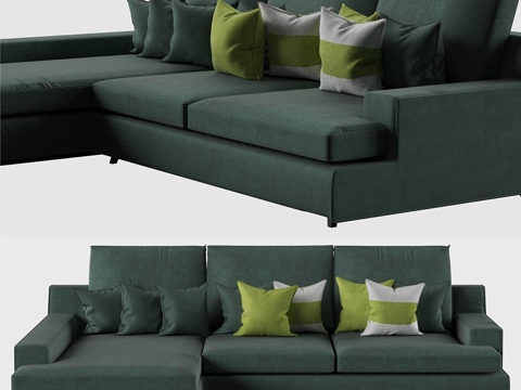  Galimberti Nino 转角沙发 Hugo3d模型 