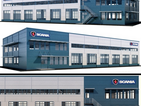  斯堪尼亚卡车服务箱3d模型 