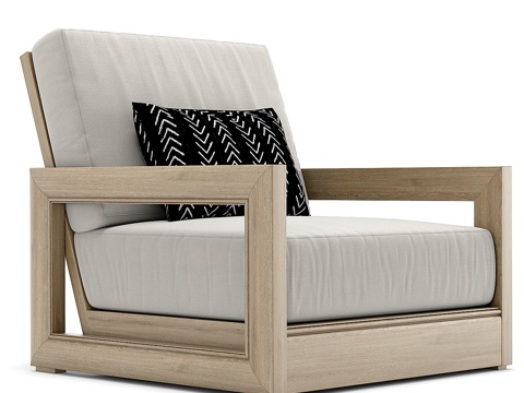  RH户外科斯塔扶手椅3d模型 