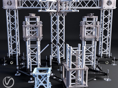  舞台元素3d模型 