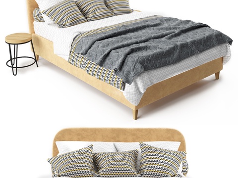  阿德利娜小凳3d模型 