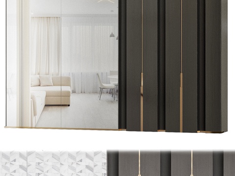  现代衣柜设计3d模型 