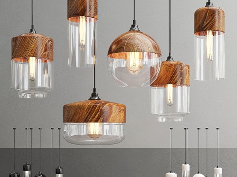  Repo玻璃吊灯3d模型 