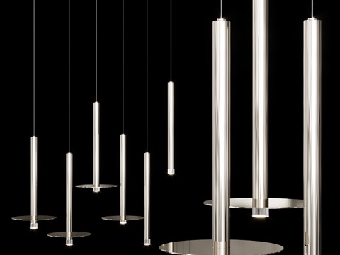  Grok CANDLE LED 镍制吊灯3d模型 