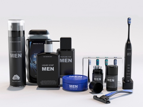  男士浴室套装3d模型 