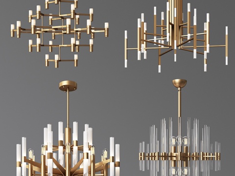  4款吊灯系列053d模型 