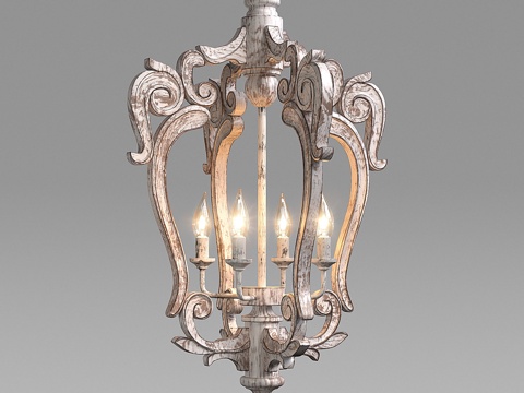  Millou大型吊灯 Restoration Hardwar3d模型 