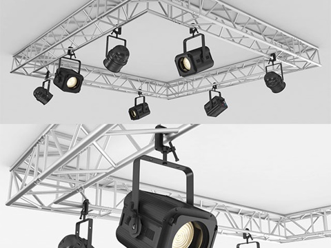  舞台灯光组件3d模型 